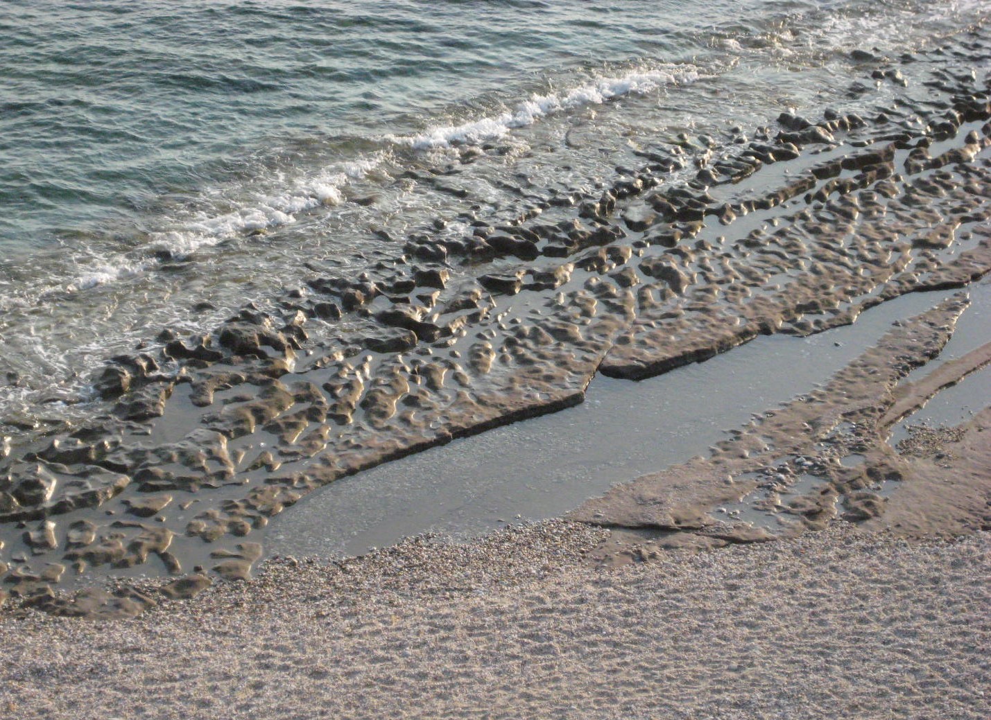 Havet skaber ler-formationer